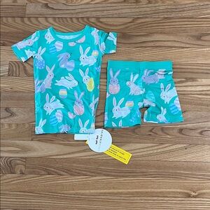 Little Sleepies hoppy days pj set size 2 NWT